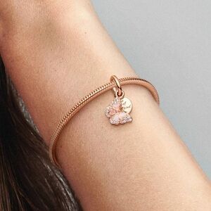 Pandora Pink Butterfly & Quote Double Dangle Charm